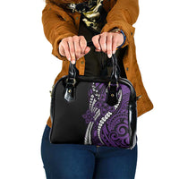 Polynesian Plumeria Floral Tattoo Pattern Shoulder Handbag Purple Style LT9 One Size Purple - Polynesian Pride