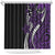 Polynesian Plumeria Floral Tattoo Pattern Shower Curtain Purple Style