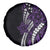 Polynesian Plumeria Floral Tattoo Pattern Spare Tire Cover Purple Style