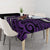 Polynesian Plumeria Floral Tattoo Pattern Tablecloth Purple Style