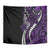 Polynesian Plumeria Floral Tattoo Pattern Tapestry Purple Style