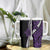 Polynesian Plumeria Floral Tattoo Pattern Tumbler With Handle Purple Style