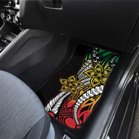 Polynesian Plumeria Floral Tattoo Pattern Car Mats Reggae Style LT9 - Polynesian Pride