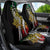 Polynesian Plumeria Floral Tattoo Pattern Car Seat Cover Reggae Style