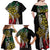 Polynesian Plumeria Floral Tattoo Pattern Family Matching Off Shoulder Maxi Dress and Hawaiian Shirt Reggae Style