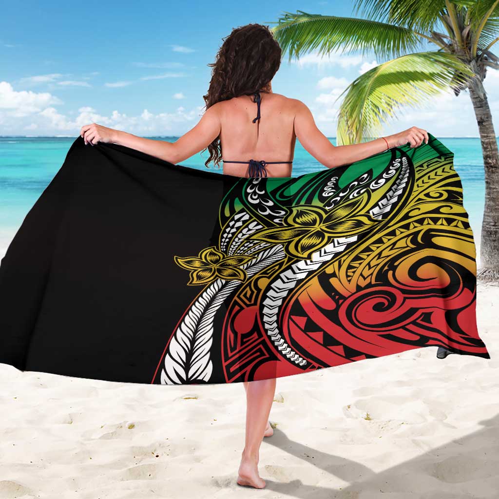 Polynesian Plumeria Floral Tattoo Pattern Sarong Reggae Style LT9 - Polynesian Pride