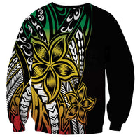 Polynesian Plumeria Floral Tattoo Pattern Sweatshirt Reggae Style LT9 - Polynesian Pride