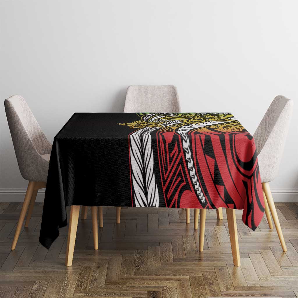 Polynesian Plumeria Floral Tattoo Pattern Tablecloth Reggae Style LT9 - Polynesian Pride