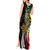 Polynesian Plumeria Floral Tattoo Pattern Tank Maxi Dress Reggae Style