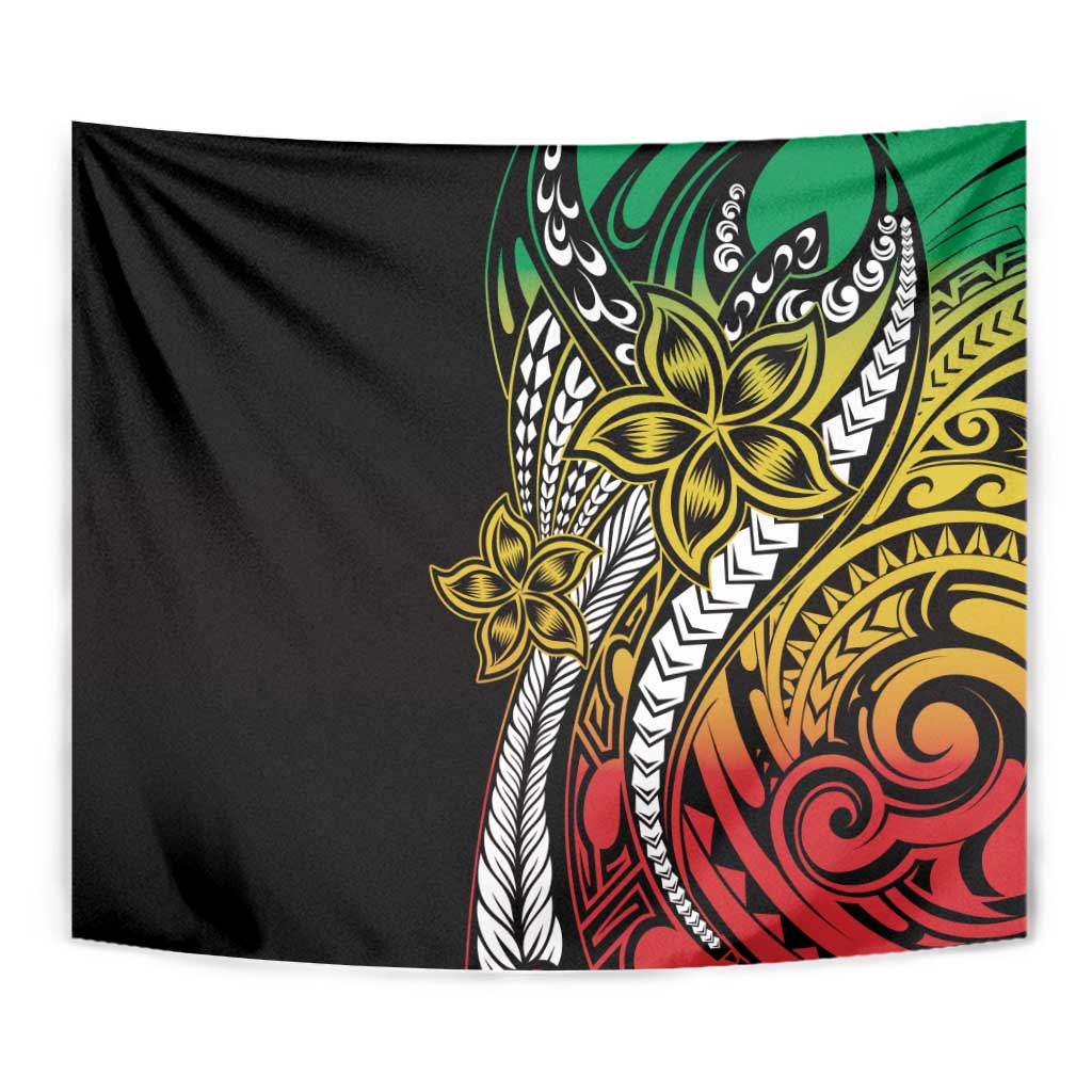 Polynesian Plumeria Floral Tattoo Pattern Tapestry Reggae Style LT9 - Polynesian Pride
