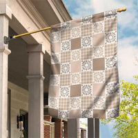 Hawaiian Palaka Quilt Pattern Garden Flag Hawaii Culture Honu Turtle LT9 House Flag Beige - Polynesian Pride