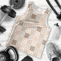 Hawaiian Palaka Quilt Pattern Men Tank Top Hawaii Culture Honu Turtle LT9 - Polynesian Pride