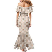 Hawaiian Palaka Quilt Pattern Mermaid Dress Hawaii Culture Honu Turtle LT9 - Polynesian Pride