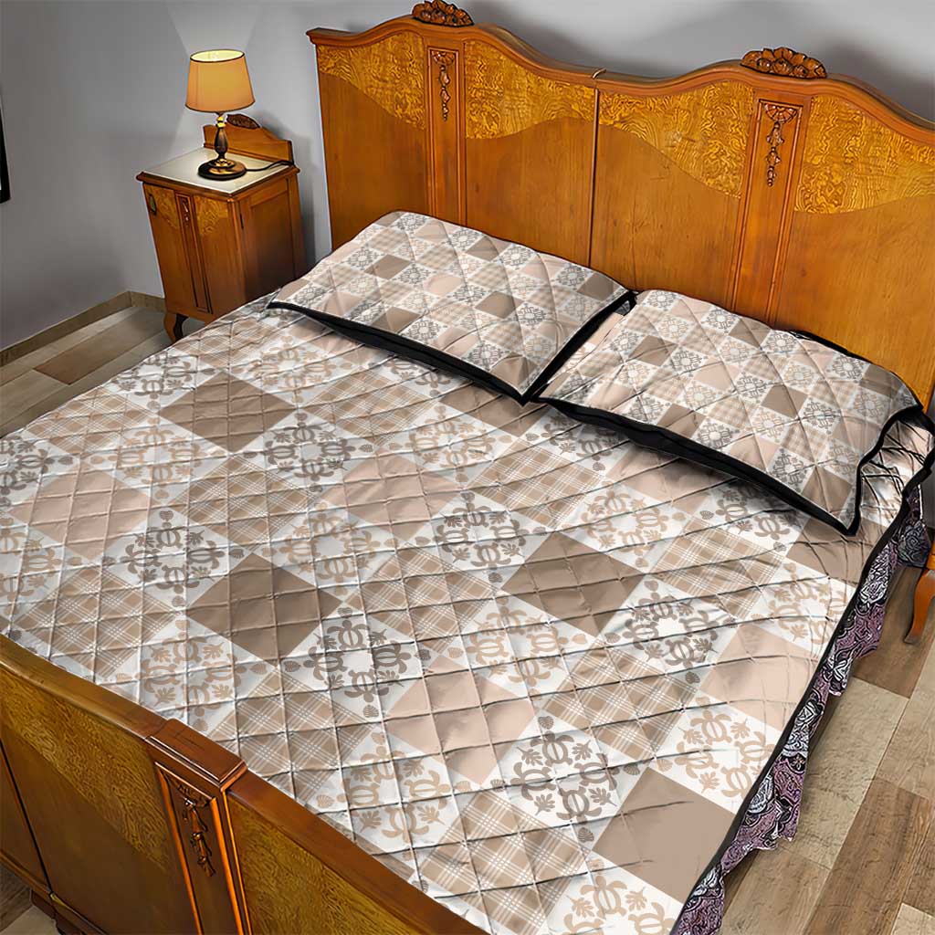 Hawaiian Palaka Quilt Pattern Quilt Bed Set Hawaii Culture Honu Turtle LT9 - Polynesian Pride