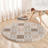 Hawaiian Palaka Quilt Pattern Round Carpet Hawaii Culture Honu Turtle LT9 - Polynesian Pride