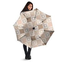 Hawaiian Palaka Quilt Pattern Umbrella Hawaii Culture Honu Turtle LT9 - Polynesian Pride