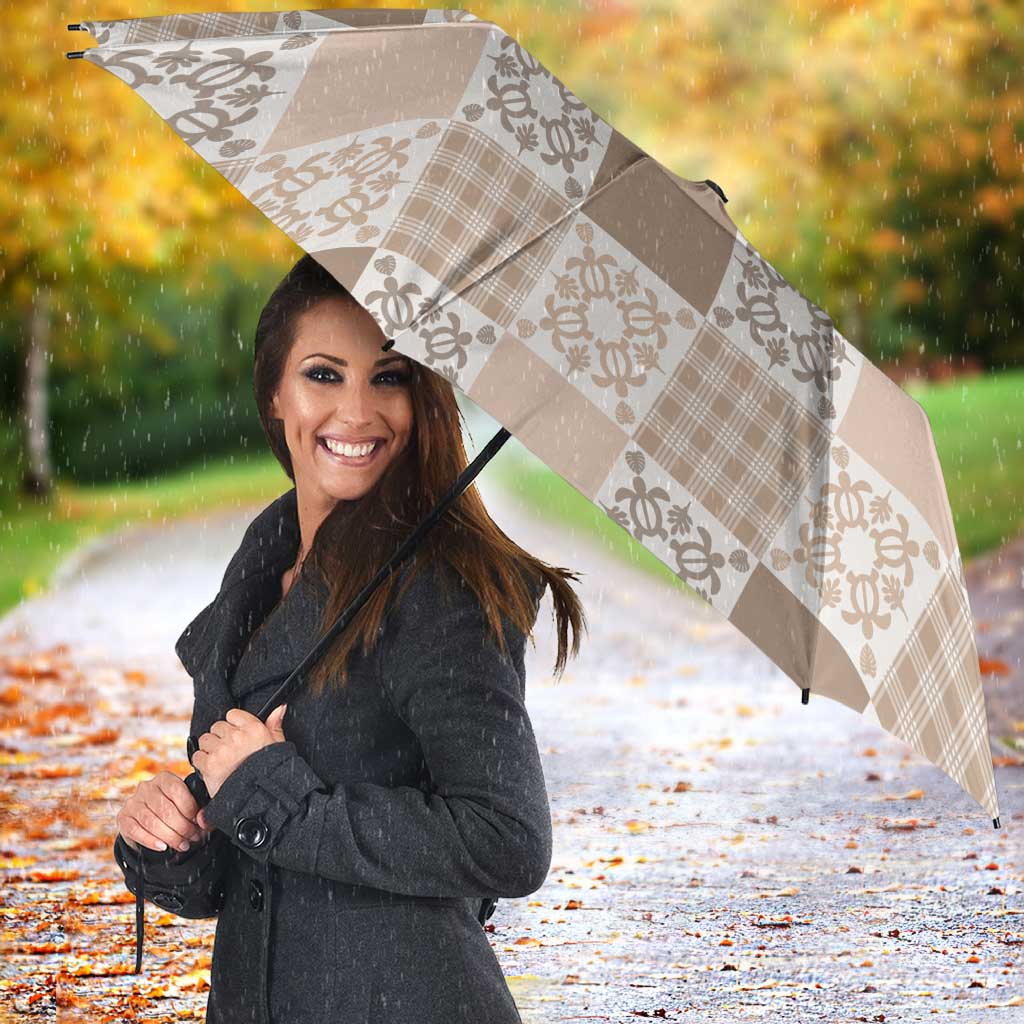 Hawaiian Palaka Quilt Pattern Umbrella Hawaii Culture Honu Turtle LT9 - Polynesian Pride