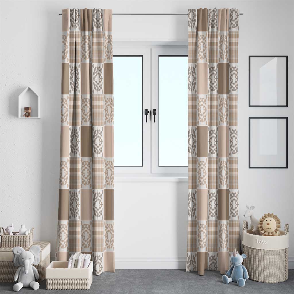 Hawaiian Palaka Quilt Pattern Window Curtain Hawaii Culture Honu Turtle LT9 - Polynesian Pride