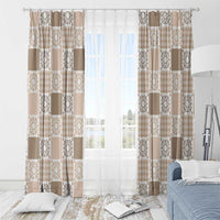 Hawaiian Palaka Quilt Pattern Window Curtain Hawaii Culture Honu Turtle LT9 - Polynesian Pride