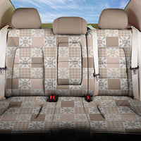 Hawaiian Palaka Quilt Pattern Back Car Seat Cover Hawaii Culture Pineapple LT9 One Size Beige - Polynesian Pride
