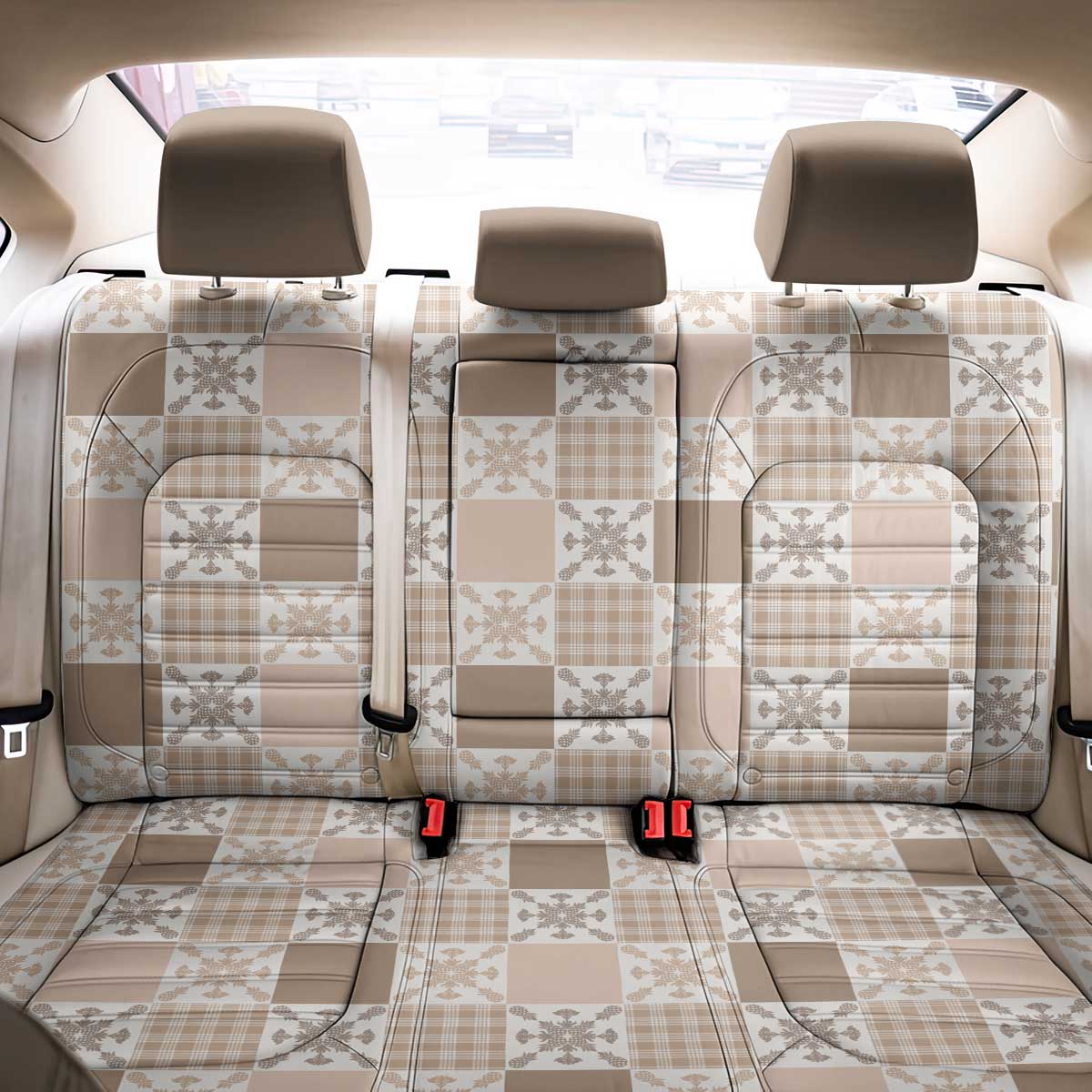 Hawaiian Palaka Quilt Pattern Back Car Seat Cover Hawaii Culture Pineapple LT9 - Polynesian Pride