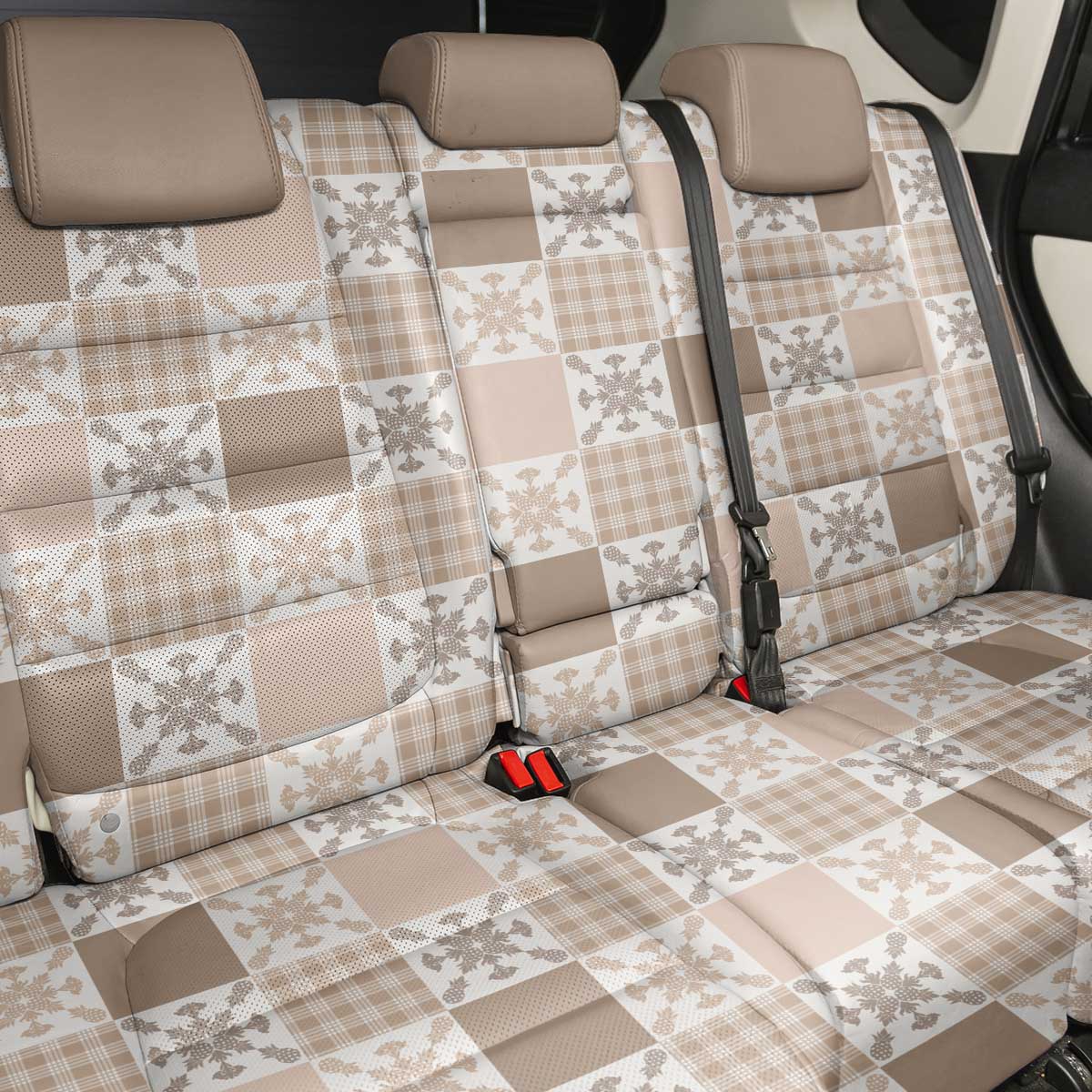 Hawaiian Palaka Quilt Pattern Back Car Seat Cover Hawaii Culture Pineapple LT9 - Polynesian Pride