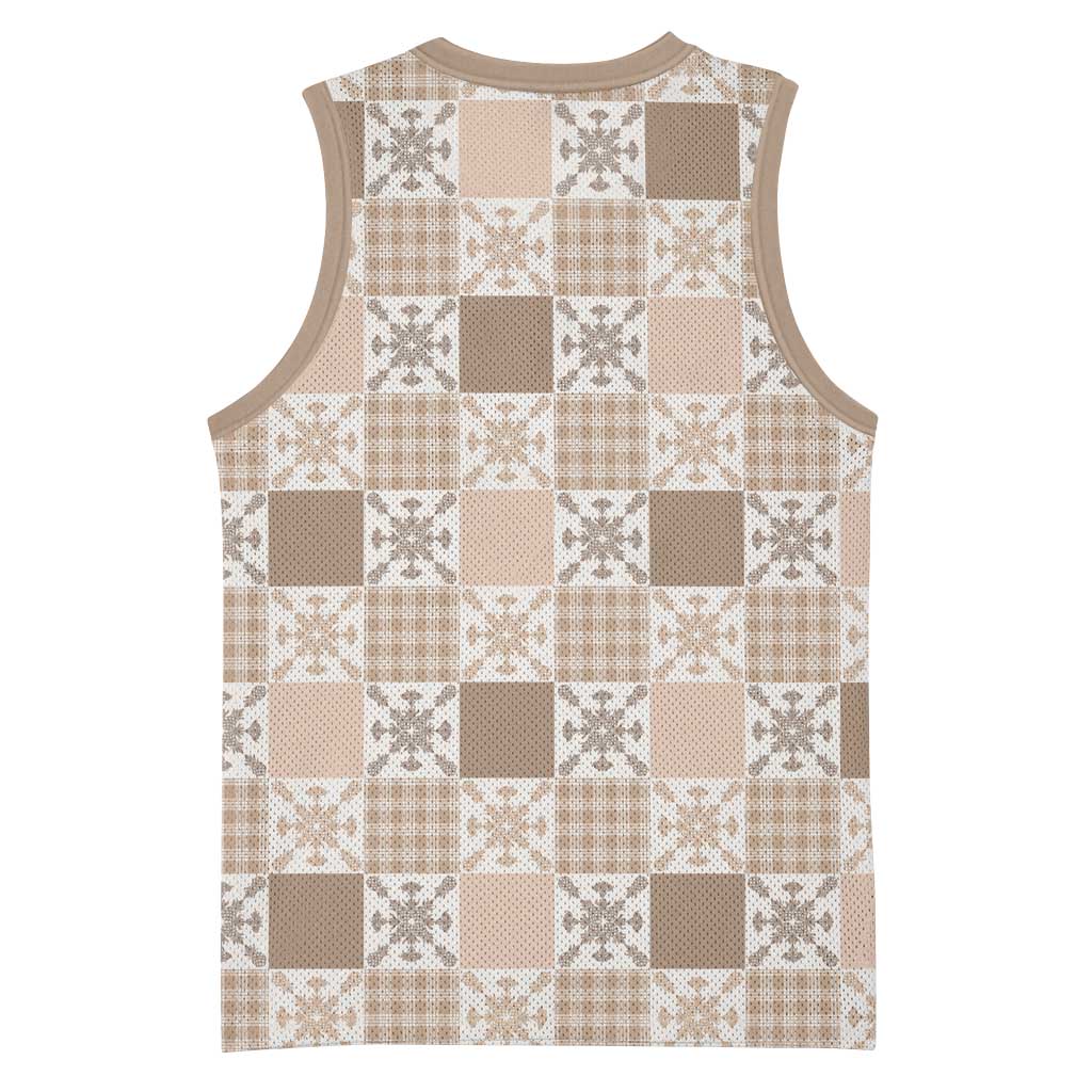 Hawaiian Palaka Quilt Pattern Basketball Jersey Hawaii Culture Pineapple LT9 - Polynesian Pride