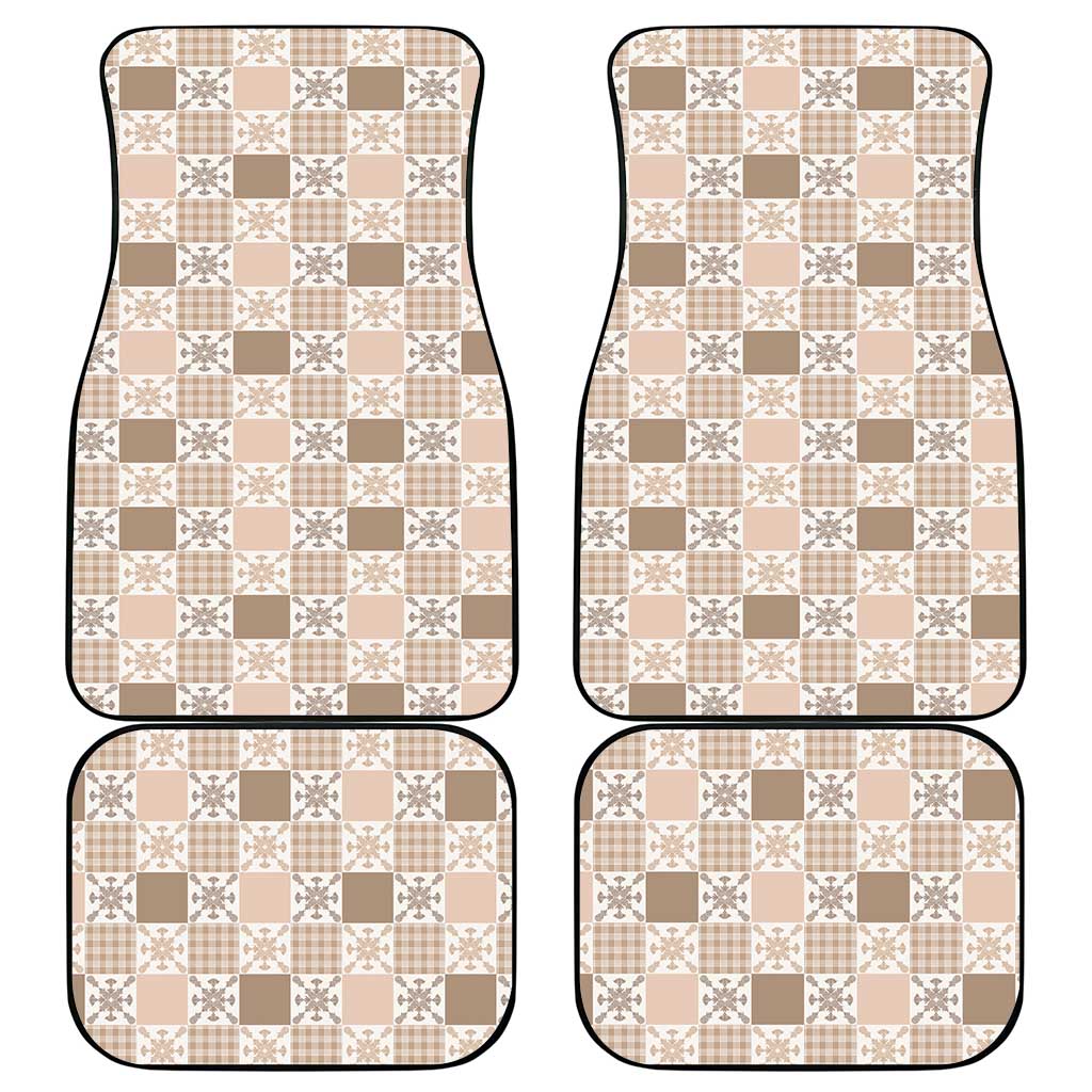 Hawaiian Palaka Quilt Pattern Car Mats Hawaii Culture Pineapple LT9 - Polynesian Pride