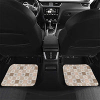 Hawaiian Palaka Quilt Pattern Car Mats Hawaii Culture Pineapple LT9 Set 2pcs - Back Beige - Polynesian Pride