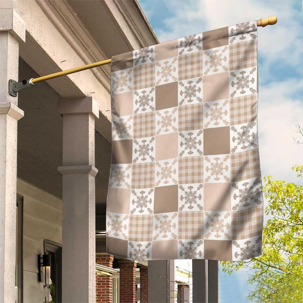 Hawaiian Palaka Quilt Pattern Garden Flag Hawaii Culture Pineapple LT9 House Flag Beige - Polynesian Pride