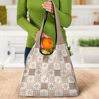 Hawaiian Palaka Quilt Pattern Grocery Bag Hawaii Culture Pineapple LT9 - Polynesian Pride