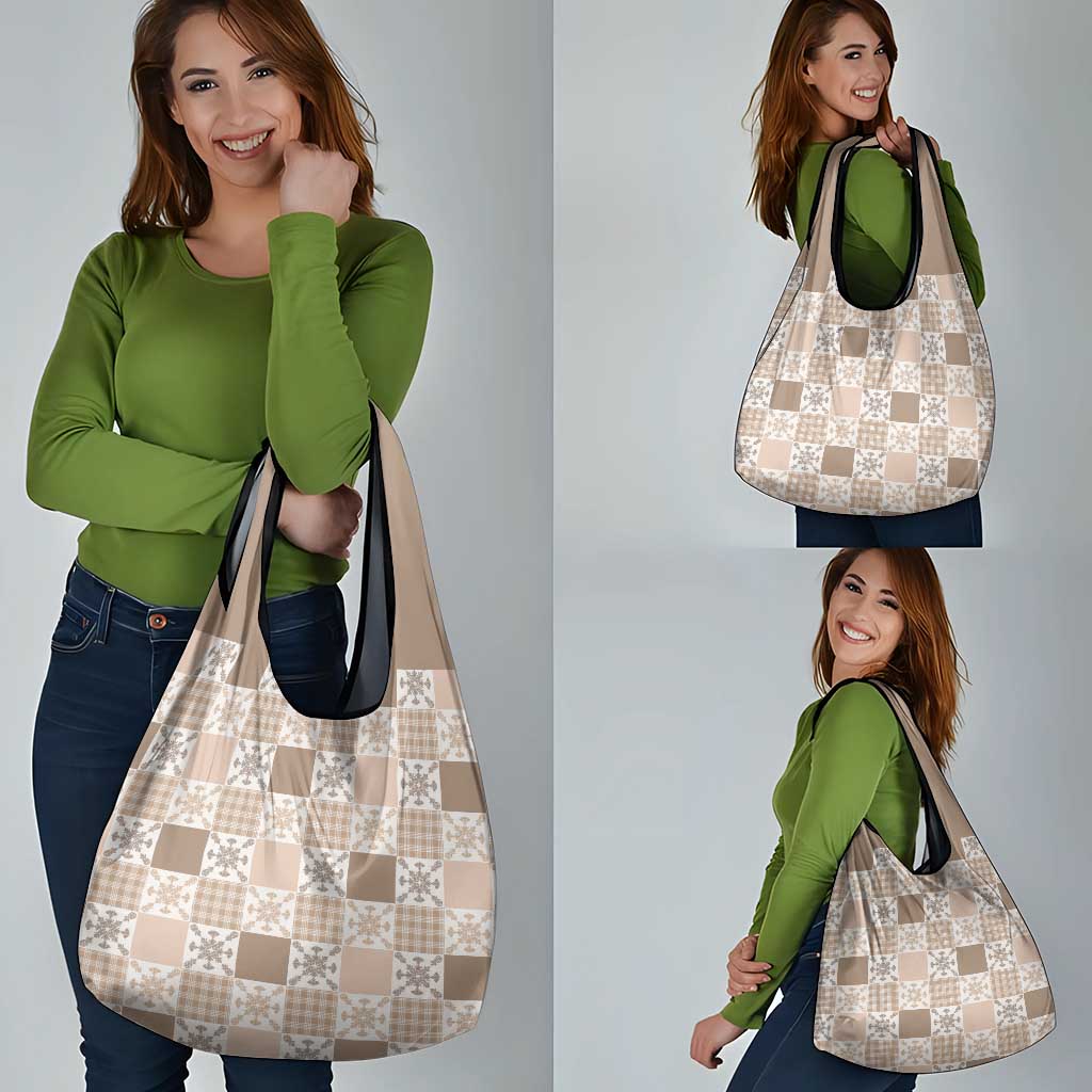 Hawaiian Palaka Quilt Pattern Grocery Bag Hawaii Culture Pineapple LT9 - Polynesian Pride
