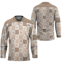 Hawaiian Palaka Quilt Pattern Hockey Jersey Hawaii Culture Pineapple LT9 - Polynesian Pride
