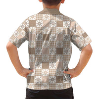Hawaiian Palaka Quilt Pattern Kid Hawaiian Shirt Hawaii Culture Pineapple LT9 - Polynesian Pride