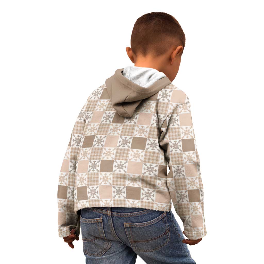 Hawaiian Palaka Quilt Pattern Kid Hoodie Hawaii Culture Pineapple LT9 - Polynesian Pride