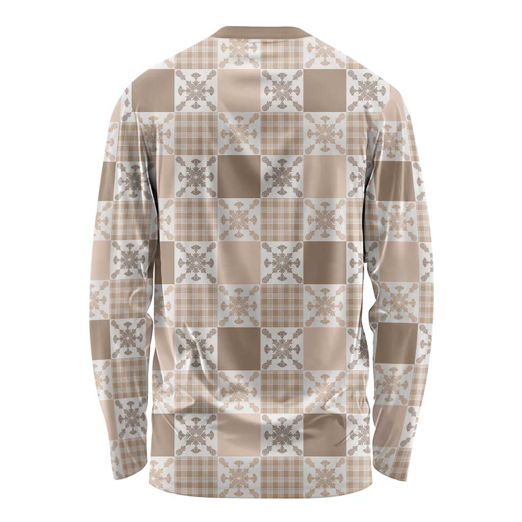 Hawaiian Palaka Quilt Pattern Long Sleeve Shirt Hawaii Culture Pineapple LT9 - Polynesian Pride