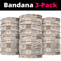 Hawaiian Palaka Quilt Pattern Neck Gaiter Hawaii Culture Pineapple LT9 package One Size: 25*50cm Beige - Polynesian Pride