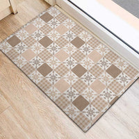 Hawaiian Palaka Quilt Pattern Rubber Doormat Hawaii Culture Pineapple LT9 - Polynesian Pride