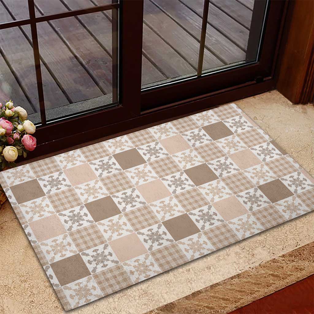 Hawaiian Palaka Quilt Pattern Rubber Doormat Hawaii Culture Pineapple LT9 - Polynesian Pride