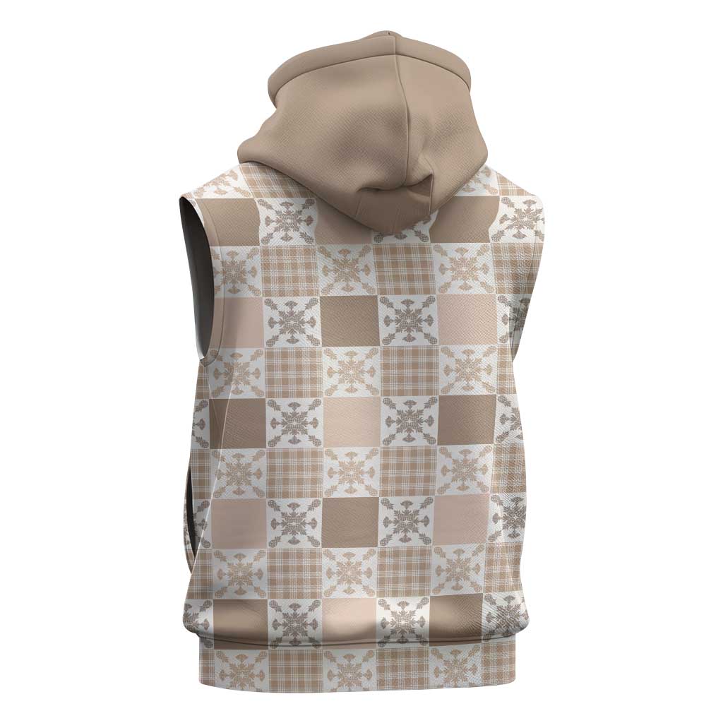 Hawaiian Palaka Quilt Pattern Sleeveless Hoodie Hawaii Culture Pineapple LT9 - Polynesian Pride
