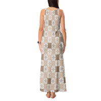 Hawaiian Palaka Quilt Pattern Tank Maxi Dress Hawaii Culture Pineapple LT9 - Polynesian Pride