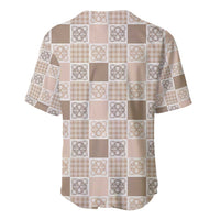 Hawaiian Palaka Quilt Pattern Baseball Jersey Hawaii Culture Tropical Flowers Mix LT9 - Polynesian Pride