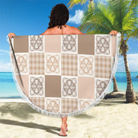 Hawaiian Palaka Quilt Pattern Beach Blanket Hawaii Culture Tropical Flowers Mix LT9 - Polynesian Pride