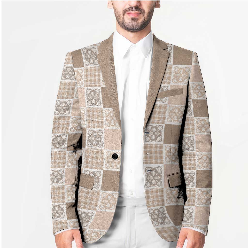 Hawaiian Palaka Quilt Pattern Blazer Hawaii Culture Tropical Flowers Mix LT9 - Polynesian Pride