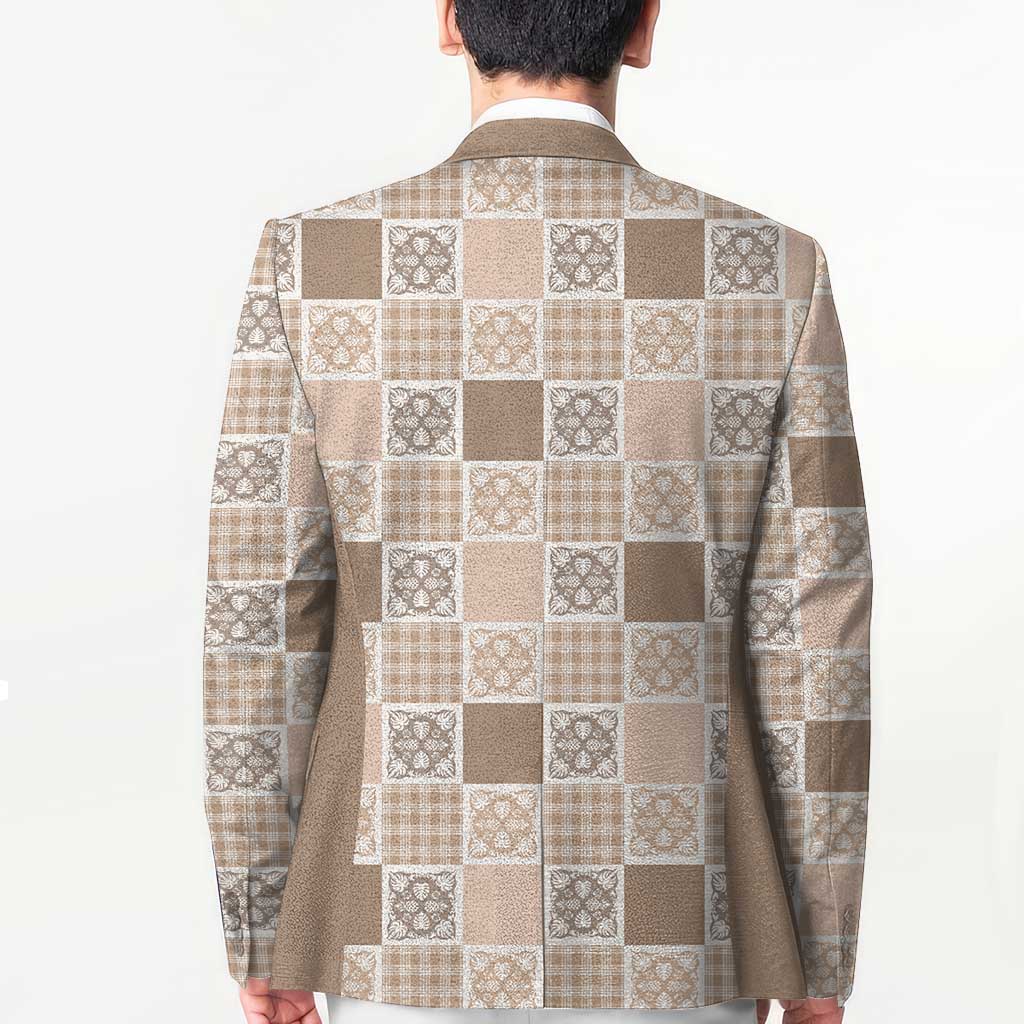 Hawaiian Palaka Quilt Pattern Blazer Hawaii Culture Tropical Flowers Mix LT9 - Polynesian Pride