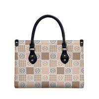 Hawaiian Palaka Quilt Pattern Leather Bag Hawaii Culture Tropical Flowers Mix LT9 - Polynesian Pride