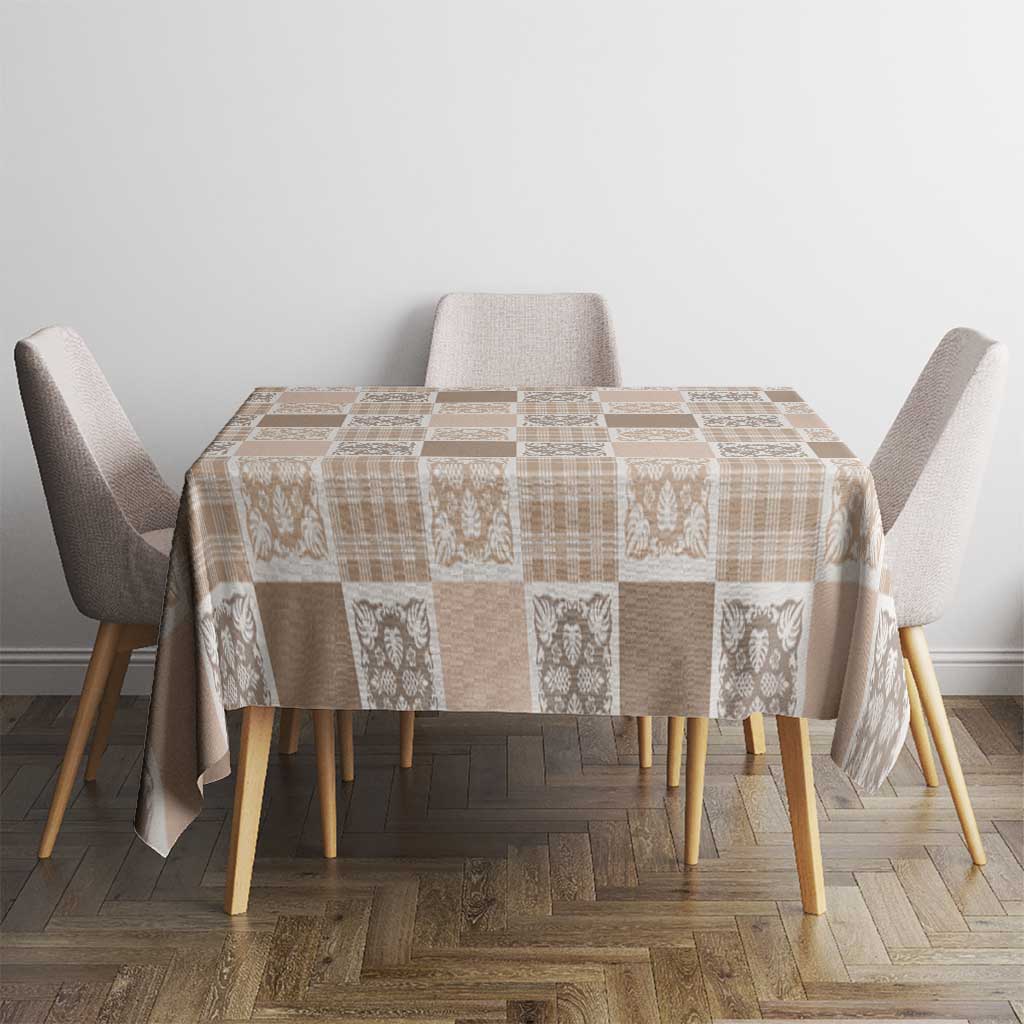 Hawaiian Palaka Quilt Pattern Tablecloth Hawaii Culture Tropical Flowers Mix LT9 - Polynesian Pride