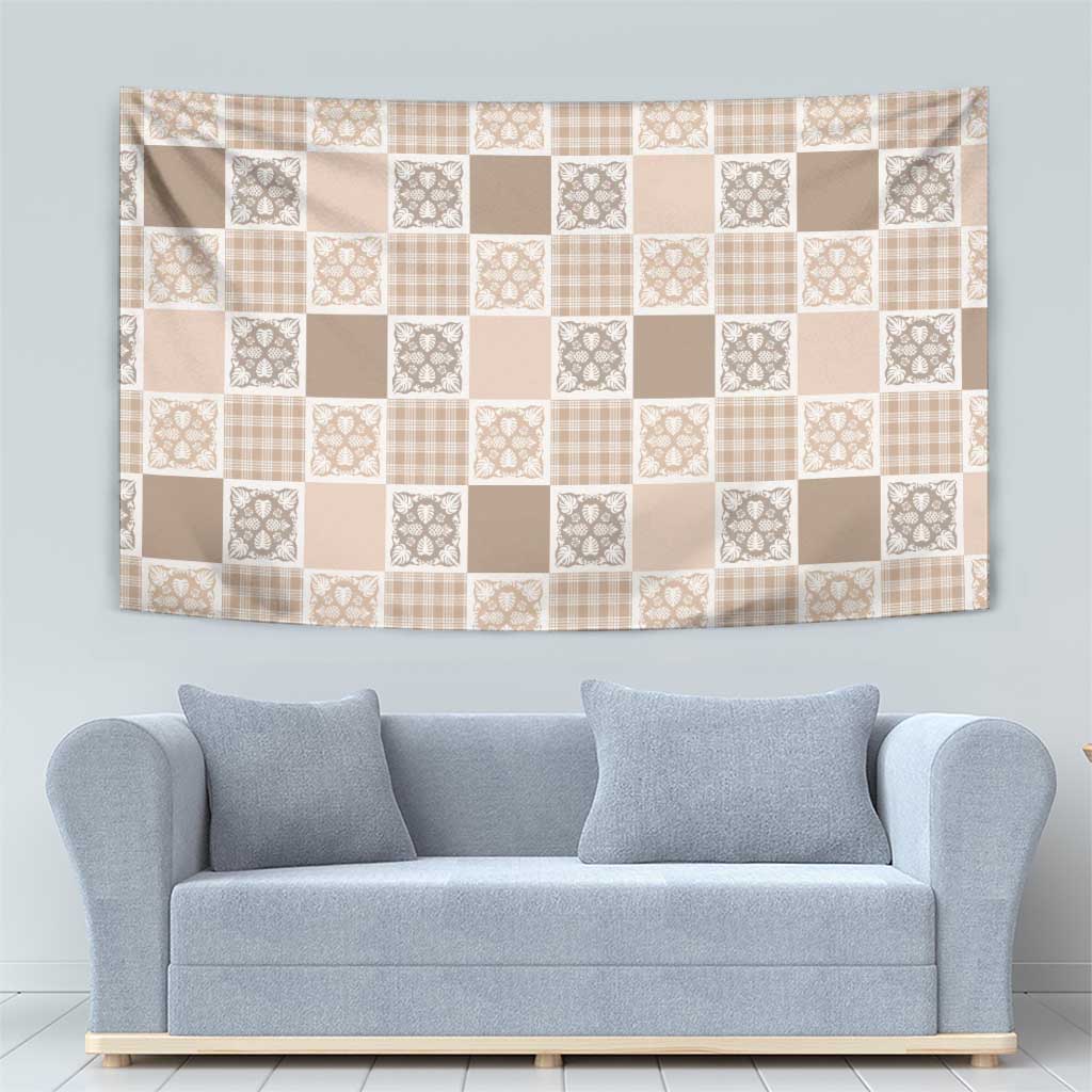 Hawaiian Palaka Quilt Pattern Tapestry Hawaii Culture Tropical Flowers Mix LT9 - Polynesian Pride