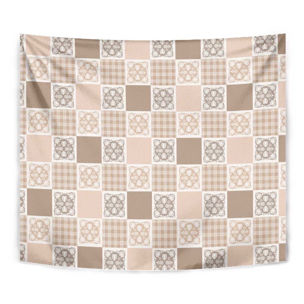 Hawaiian Palaka Quilt Pattern Tapestry Hawaii Culture Tropical Flowers Mix LT9 - Polynesian Pride