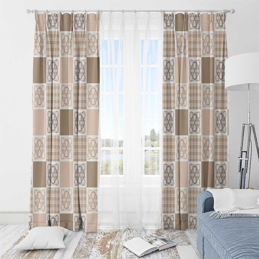 Hawaiian Palaka Quilt Pattern Window Curtain Hawaii Culture Tropical Flowers Mix LT9 - Polynesian Pride